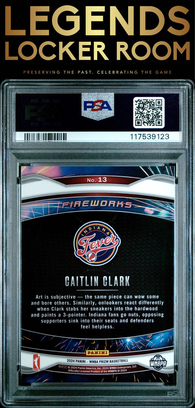 2024 Panini Prizm Wnba Fireworks #13 Caitlin Clark Fireworks PSA 10