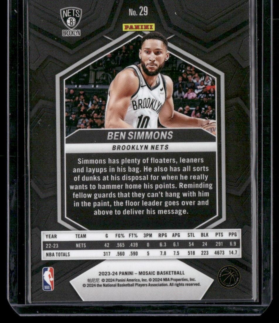 2023-24 Panini Mosaic #29 Ben Simmons