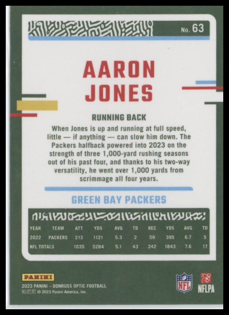 2023 Donruss Optic #63 Aaron Jones