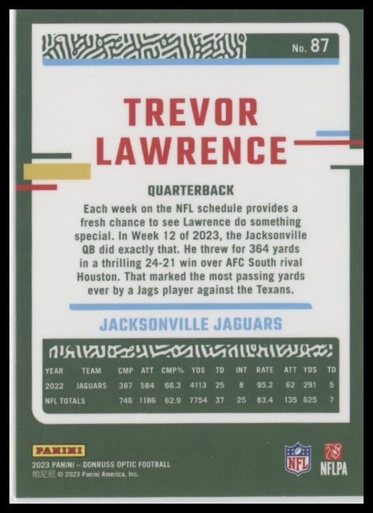 2023 Donruss Optic #87 Trevor Lawrence