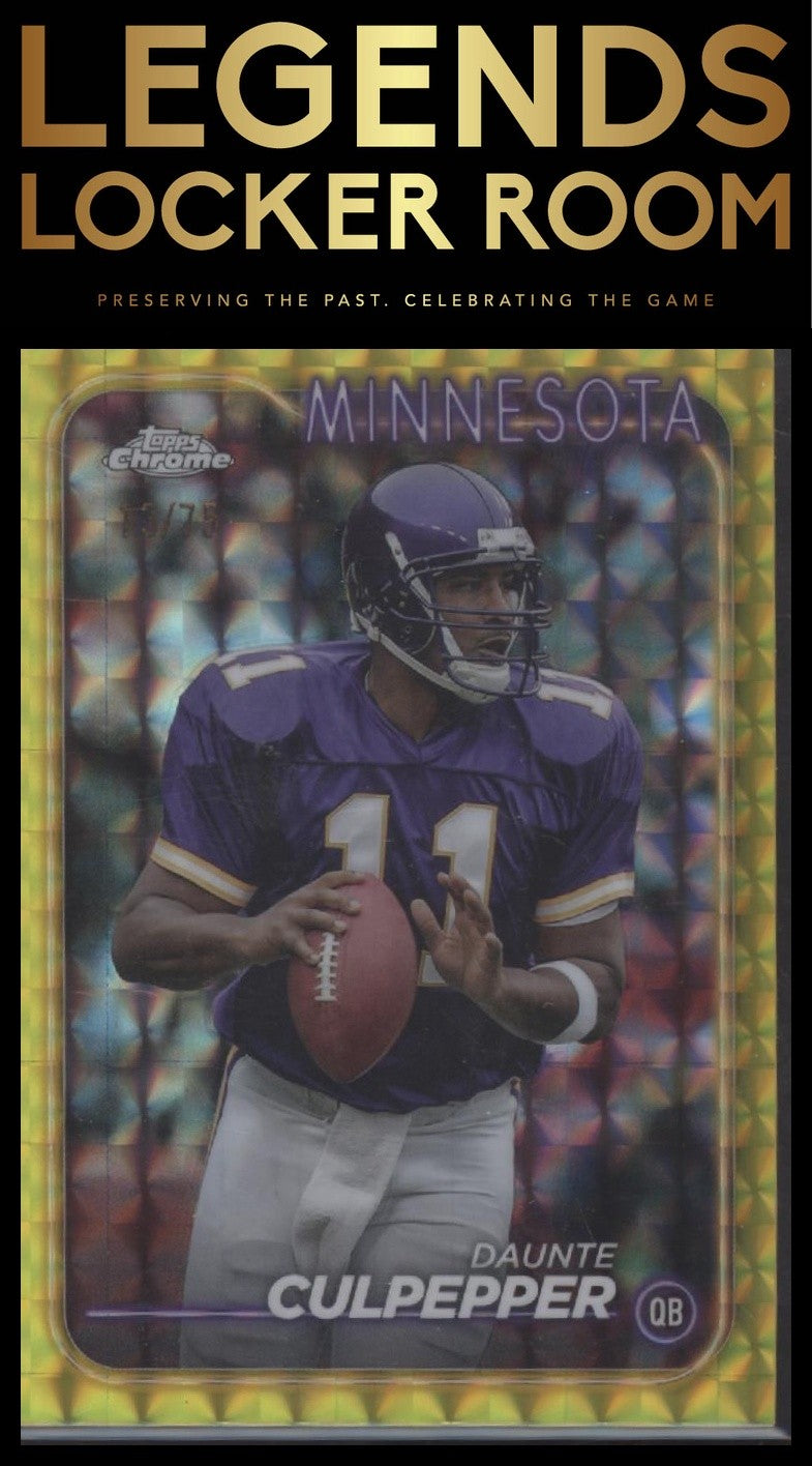 2024 Topps Chrome #117 Daunte Culpepper Yellow Geometric Refractor #/75