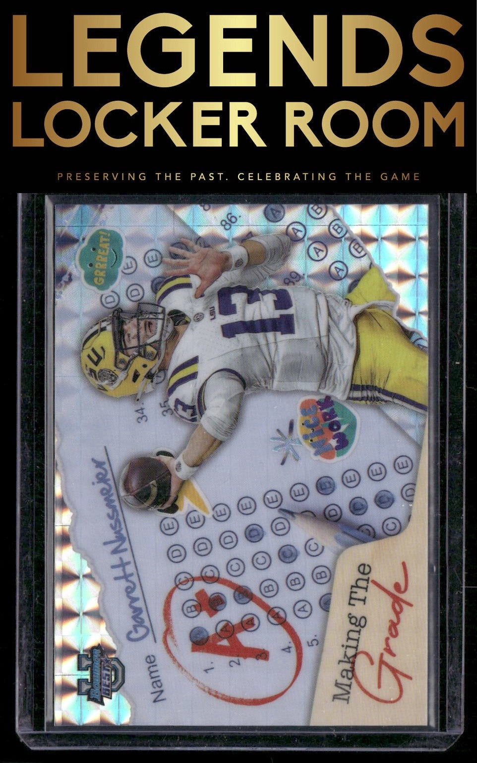 2024 Bowman University Best Garrett Nussmeier Making the Grade Geometric