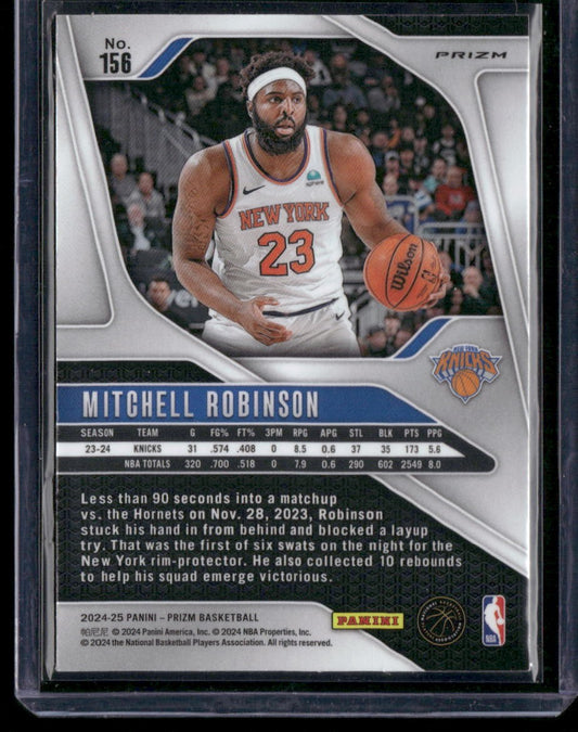2024-25 Panini Prizm #156 Mitchell Robinson Prizms Silver