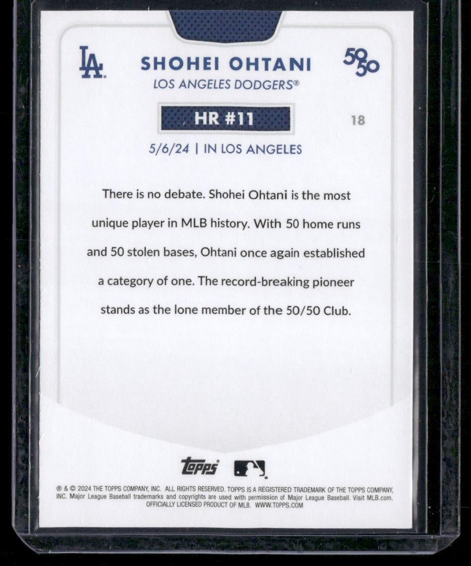 2024 Topps 50/50: Shohei Ohtani HR #11 Shohei Ohtani