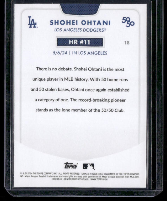 2024 Topps 50/50: Shohei Ohtani HR #11 Shohei Ohtani