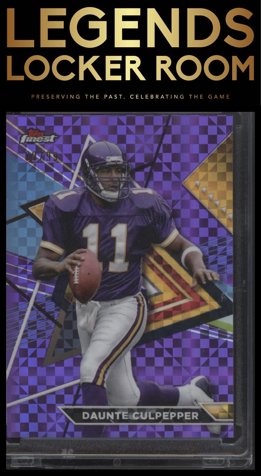 2023 Topps Composite Daunte Culpepper Finest Purple Checkboard Refractor #/99