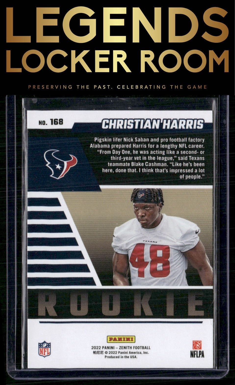 2022 Zenith #168 Christian Harris Retail