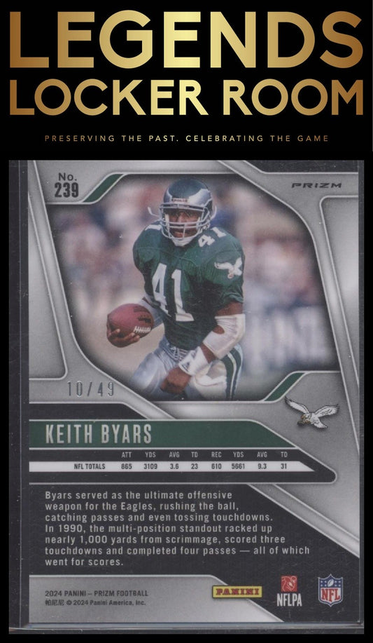 2024 Panini Prizm #239 Keith Byars Purple Power #/49