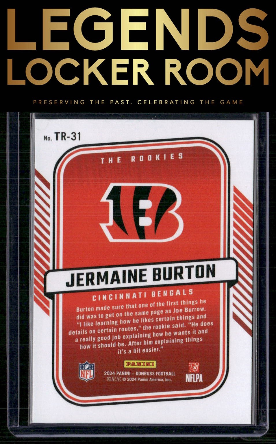 2024 Donruss #TR-31 Jermaine Burton The Rookies