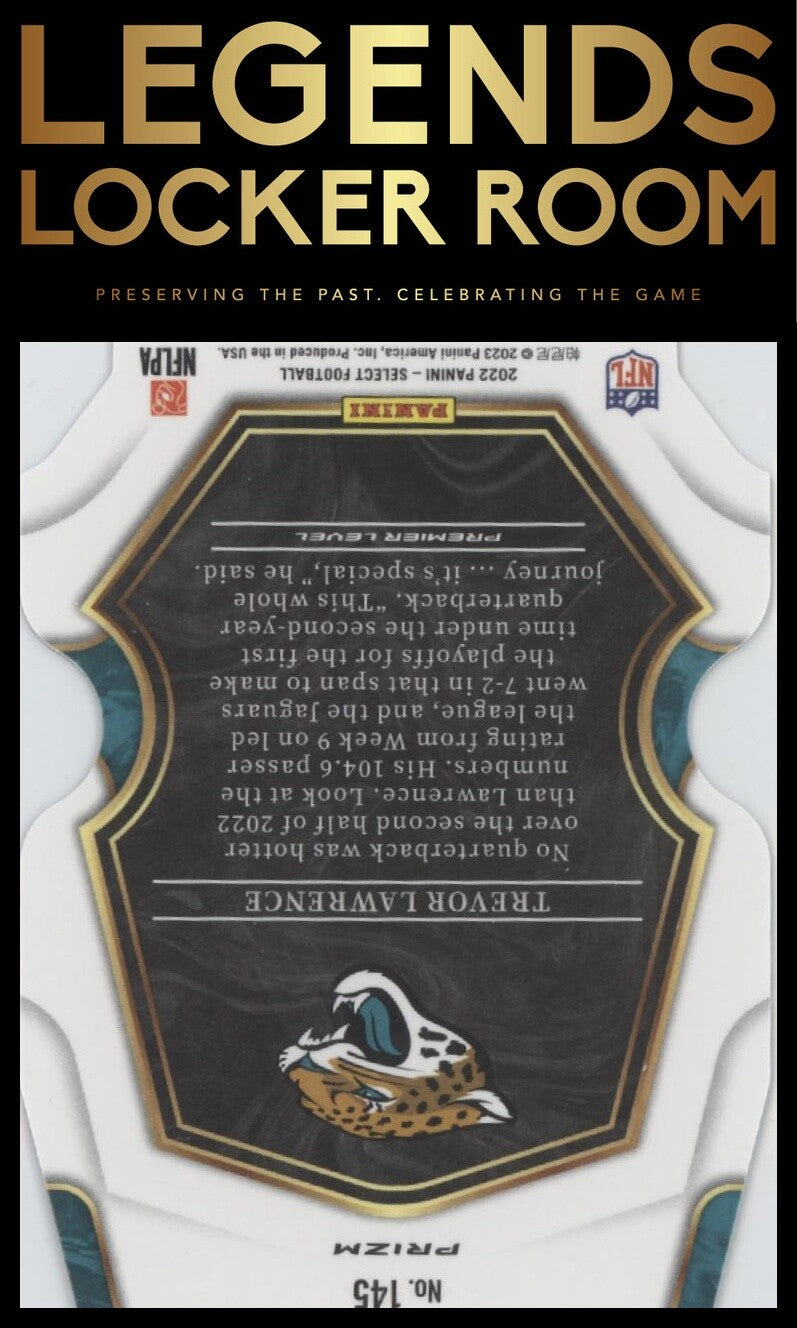 2022 Panini Select #145 Trevor Lawrence Silver Prizm Die Cut