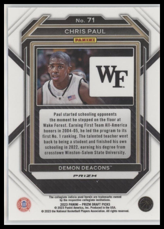 2023 Panini Prizm Draft Picks #71 Chris Paul Green