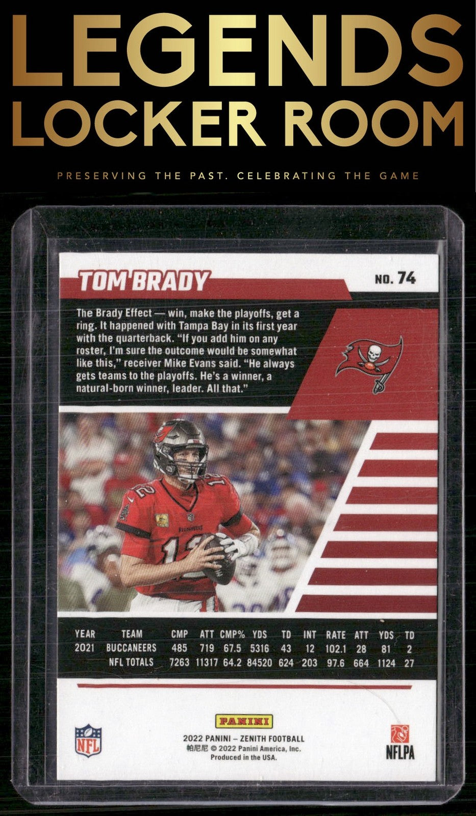 2022 Zenith #74 Tom Brady Retail