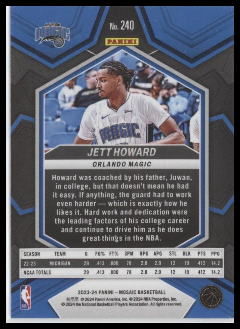 2023-24 Panini Mosaic #240 Jett Howard