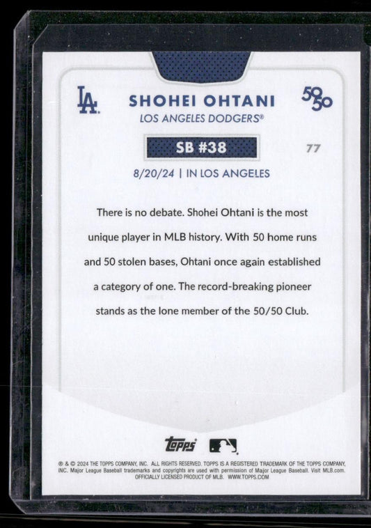 2024 Topps 50/50: Shohei Ohtani #38 Shohei Ohtani