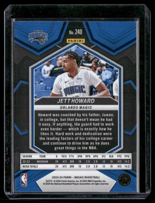 2023-24 Panini Mosaic #240 Jett Howard