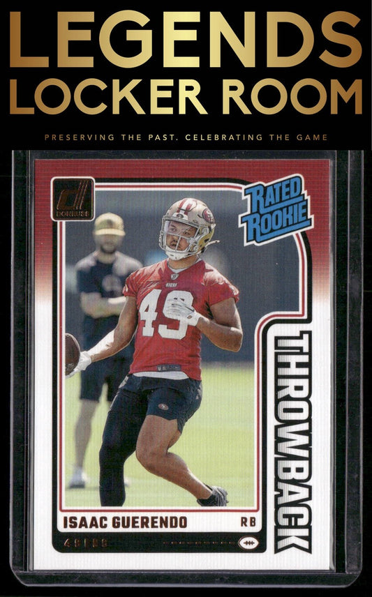 2024 Donruss #34 Isaac Guerendo Rated Rookies Throwback
