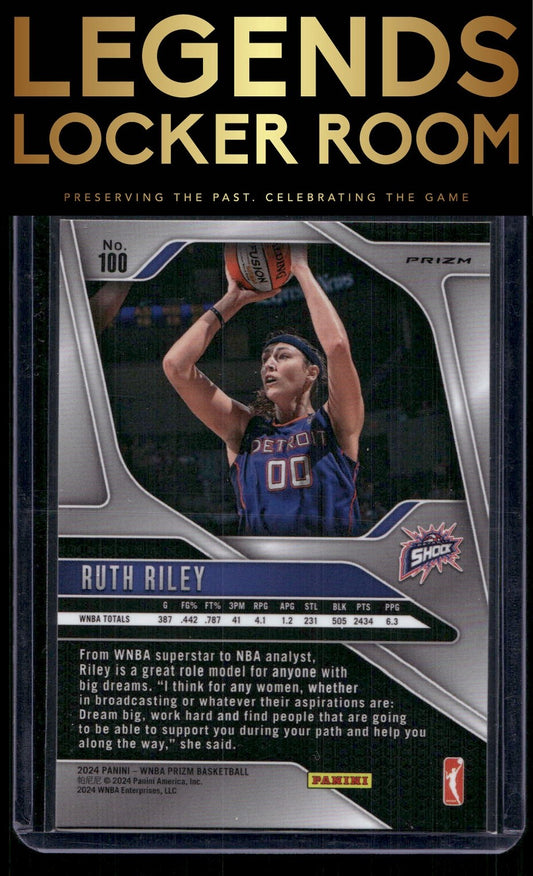 2024 Panini Prizm WNBA #100 Ruth Riley Silver Prizms