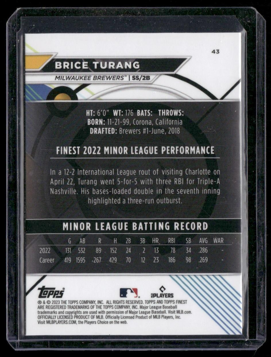 2023 Finest #43 Brice Turang