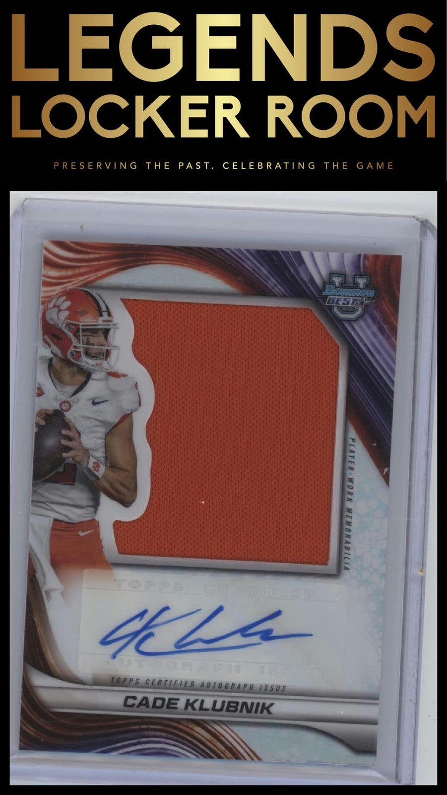 2024 Bowman University Best #PJA-CK Cade Klubnik Prospect Jumbo Relic Autographs