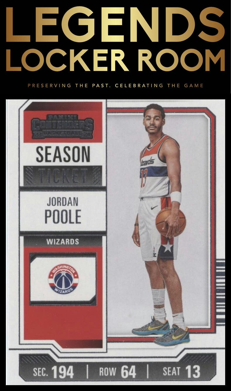 2023-24 Panini Contenders #21 Jordan Poole Game Ticket Red