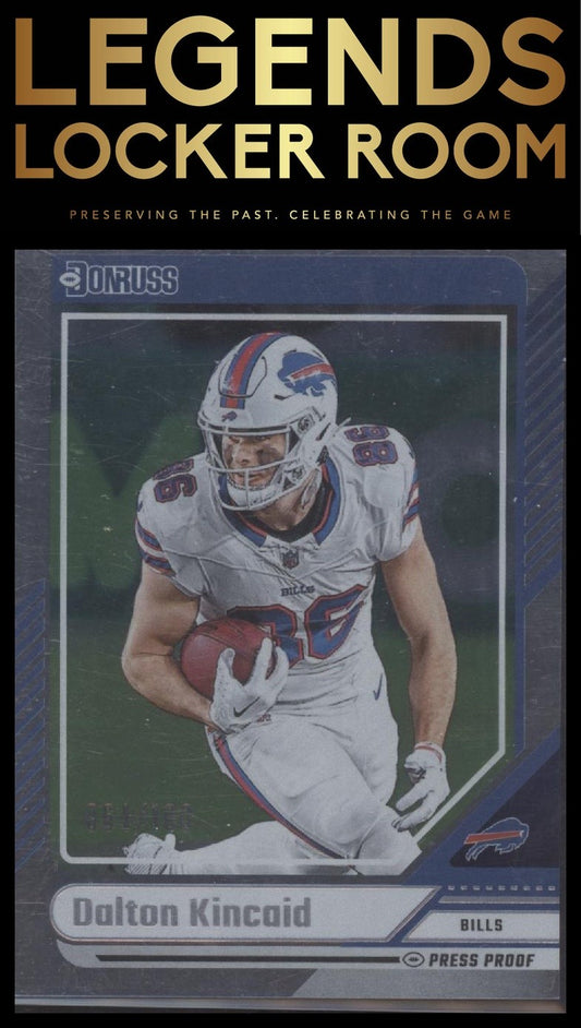 2024 Donruss #253 Dalton Kincaid Press Proof Silver #/100