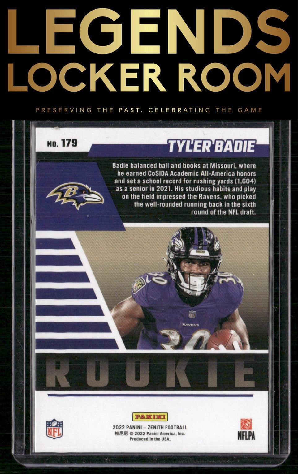 2022 Zenith #179 Tyler Badie Retail