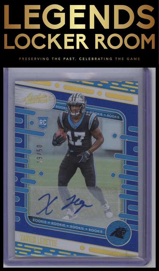 2024 Panini Absolute #132 Xavier Legette Blue Spectrum Auto #/50