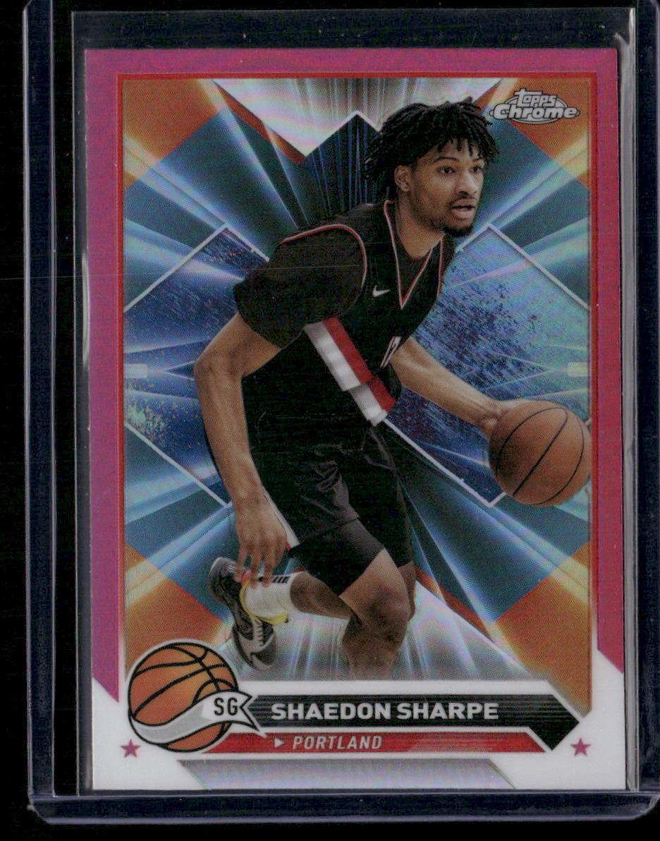 2023-24 Topps Chrome #71 Shaedon Sharpe Pink Refractors