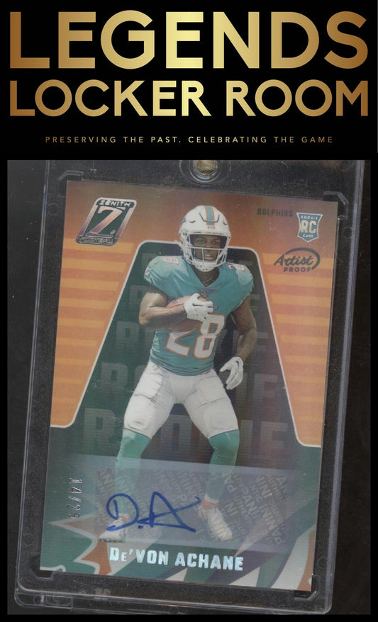 2023 Panini Zenith #132 De'Von Achane Autographs Artist Proof Silver #/25