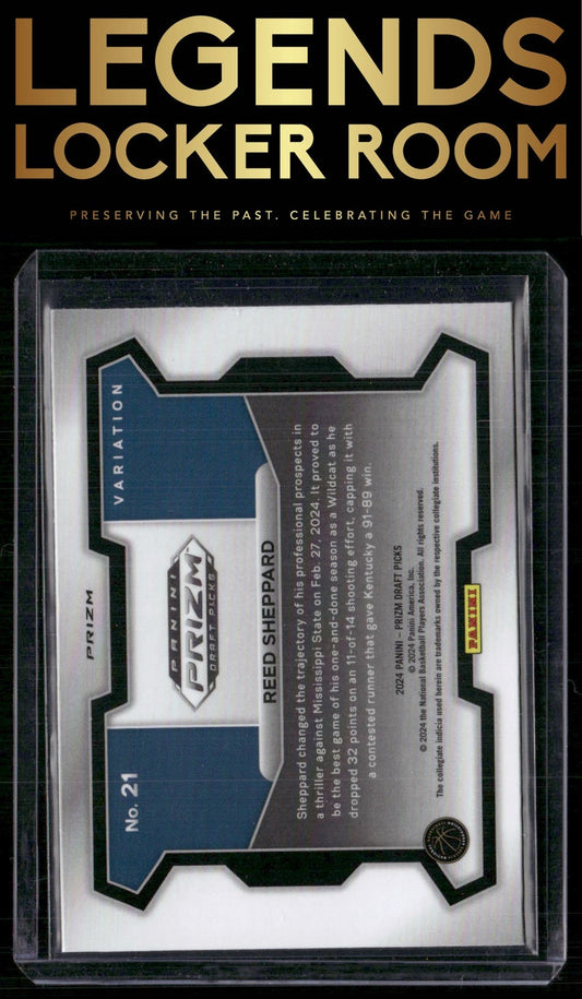 2024 Panini Prizm Draft Picks #21b Reed Sheppard Prizms Silver