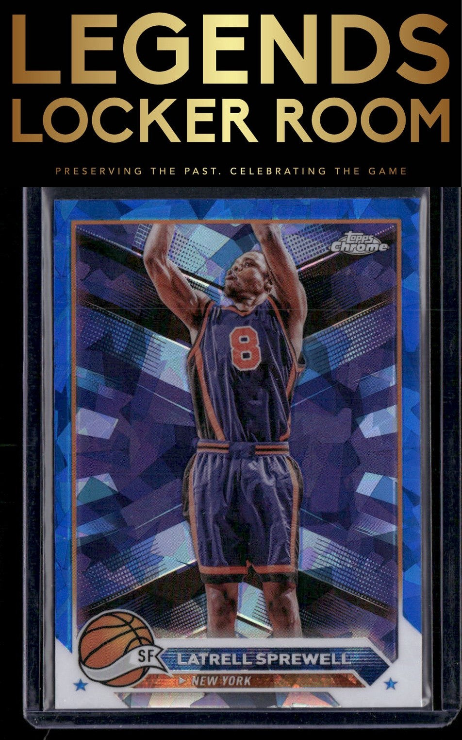 2023-24 Topps Chrome Sapphire Edition #40 Latrell Sprewell