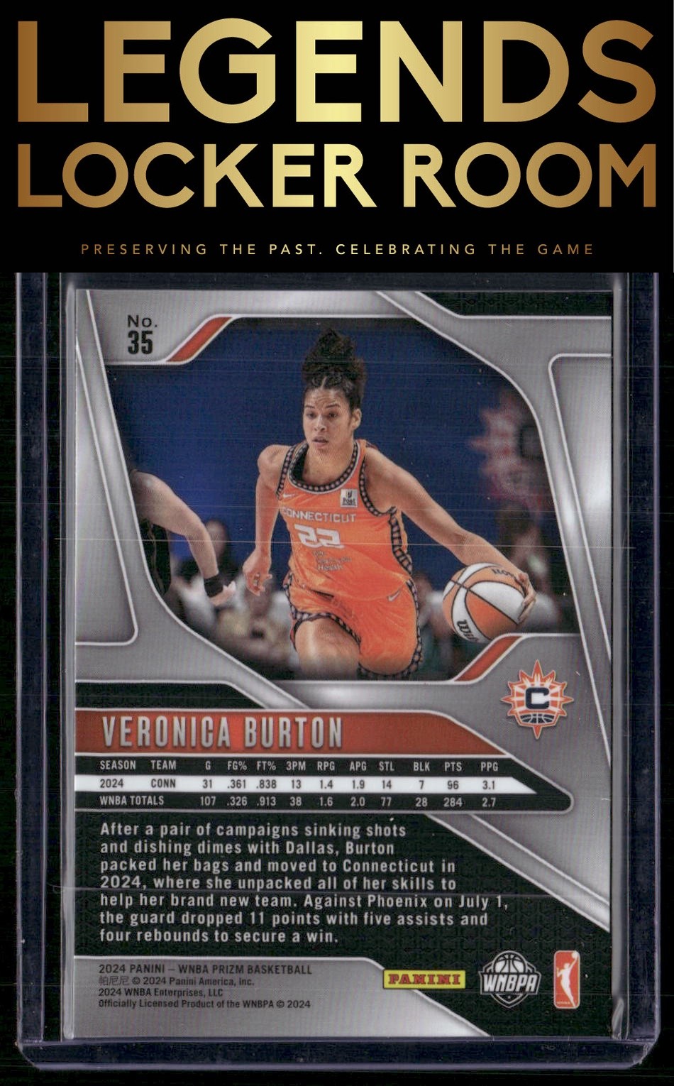 2024 Panini Prizm WNBA #35 Veronica Burton