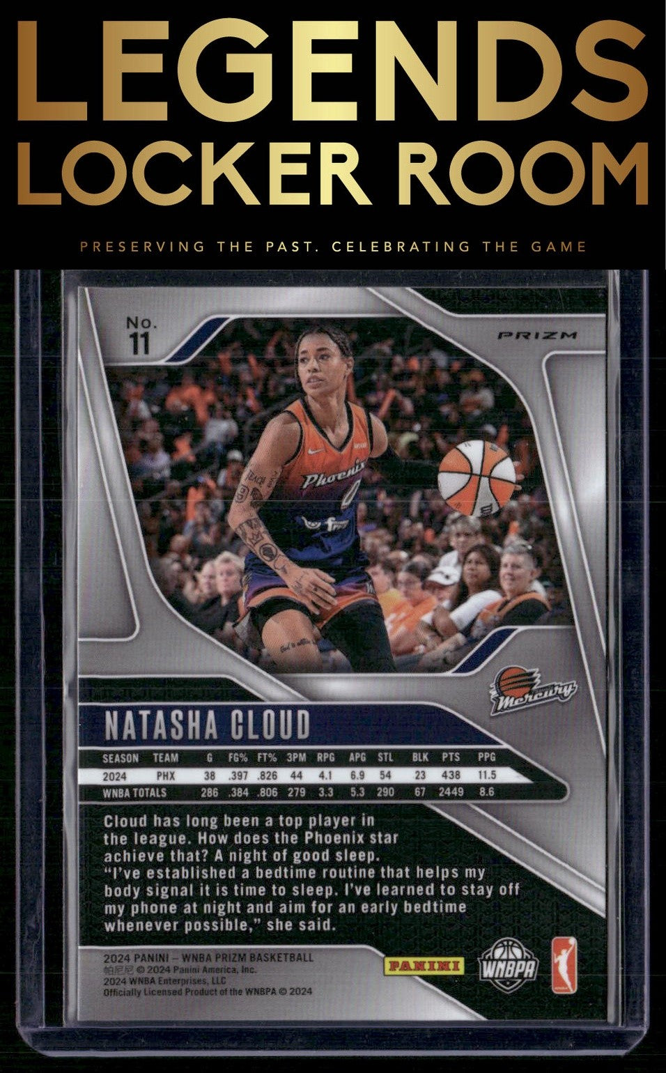 2024 Panini Prizm WNBA #11 Natasha Cloud Silver Prizms