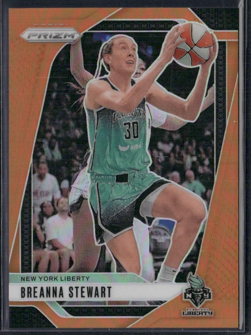 2024 Panini Prizm WNBA #99 Breanna Stewart Orange Prizms #/99