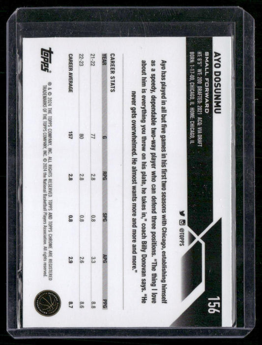 2023-24 Topps Chrome #156 Ayo Dosunmu