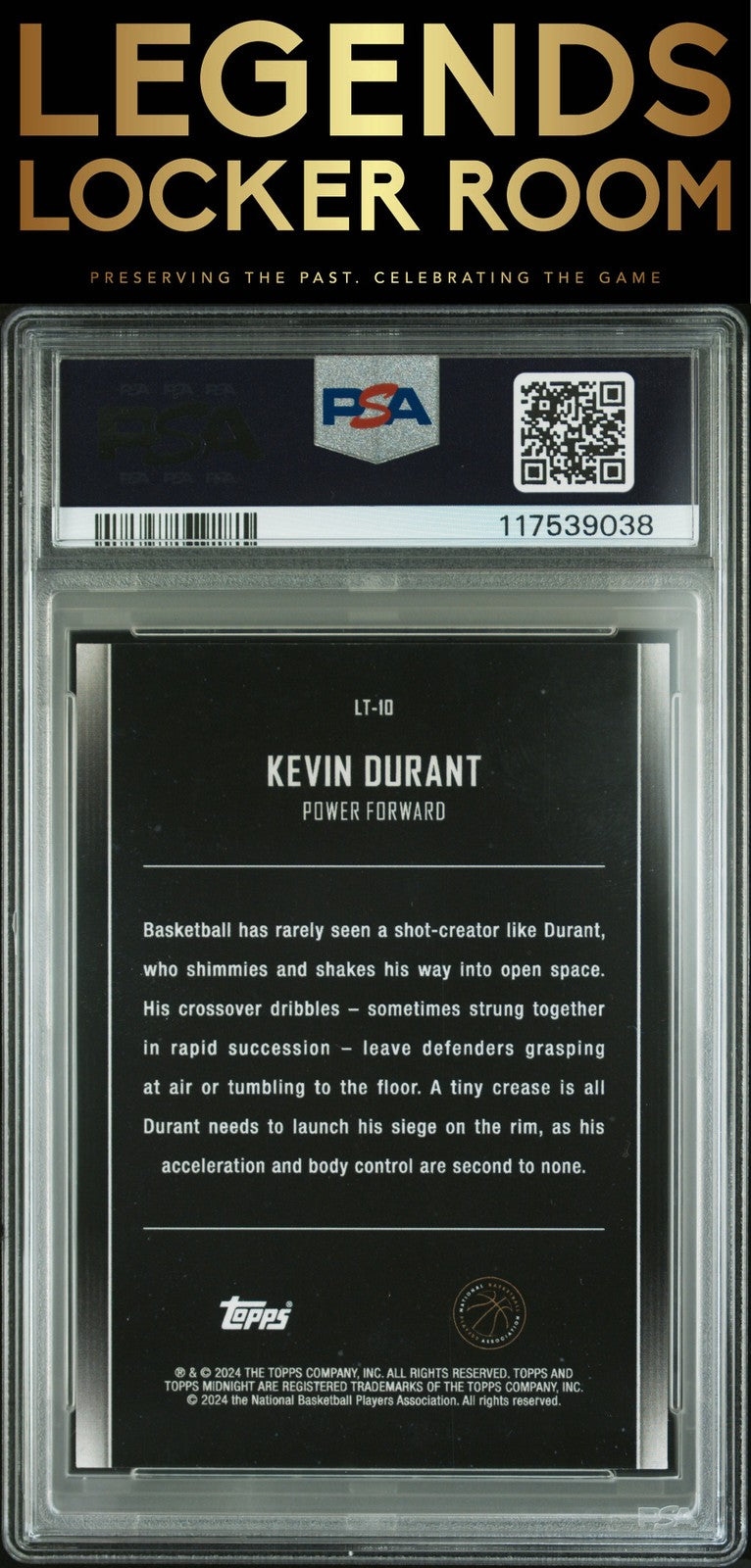 2023 Topps Midnight Lunar Tide #LT10 Kevin Durant Lunar Tide-Midnight PSA 7