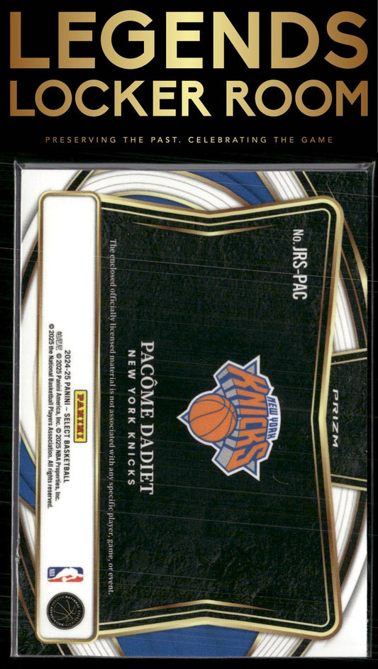 2024-25 Panini Select #JRS-PAC Pacome Dadiet Jumbo Rookie Swatches