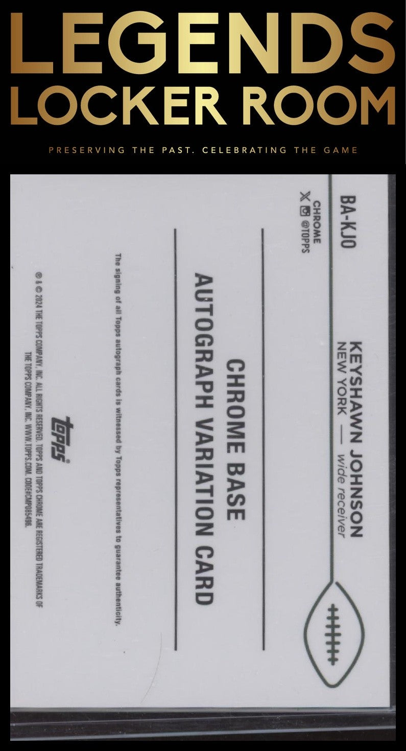 2024 Topps Chrome Keyshawn Johnson Auto Orange Geometric Refractor /25