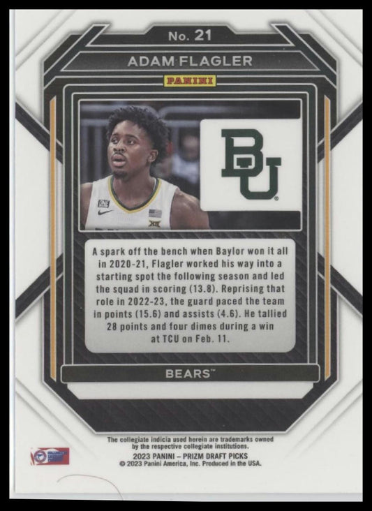 2023 Panini Prizm Draft Picks #21 Adam Flagler