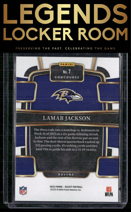 2023 Panini Select #7 Lamar Jackson