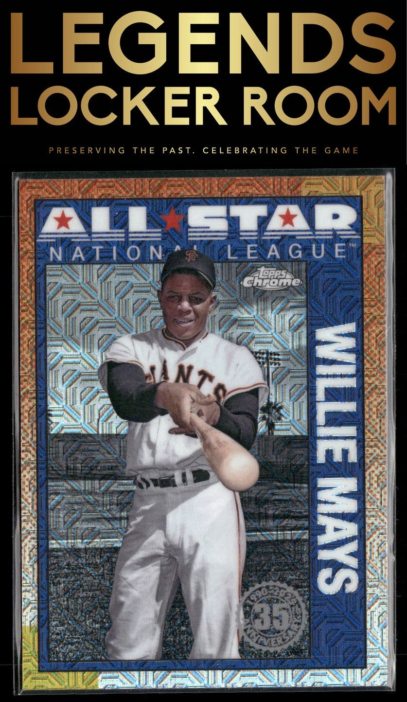2025 Topps Willie Mays 1990 Topps Baseball 35th Chrome All-Stars Mojo