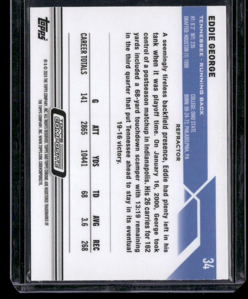 2023 Topps Composite #34 Eddie George Refractor