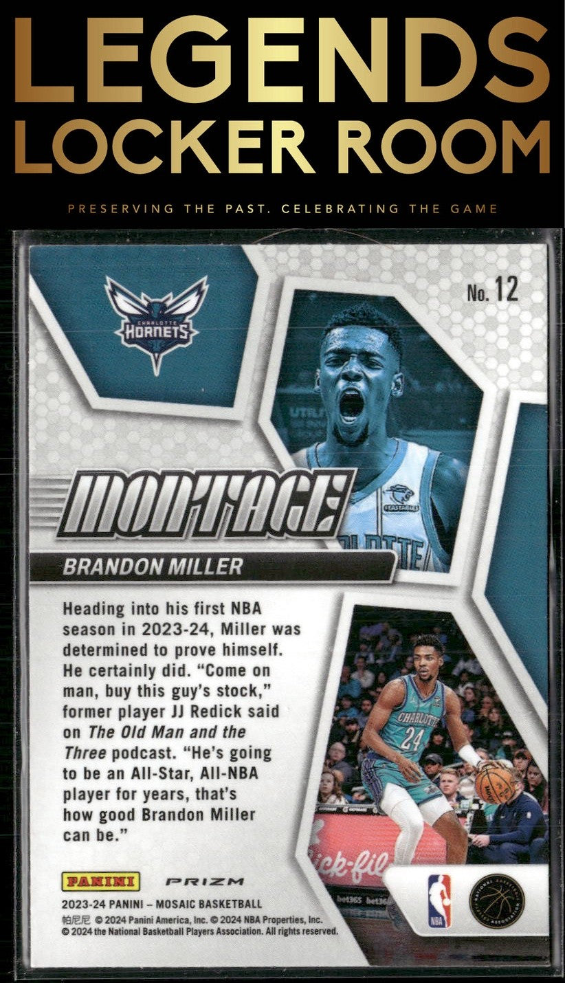 2023-24 Panini Mosaic #12 Brandon Miller Montage Mosaic