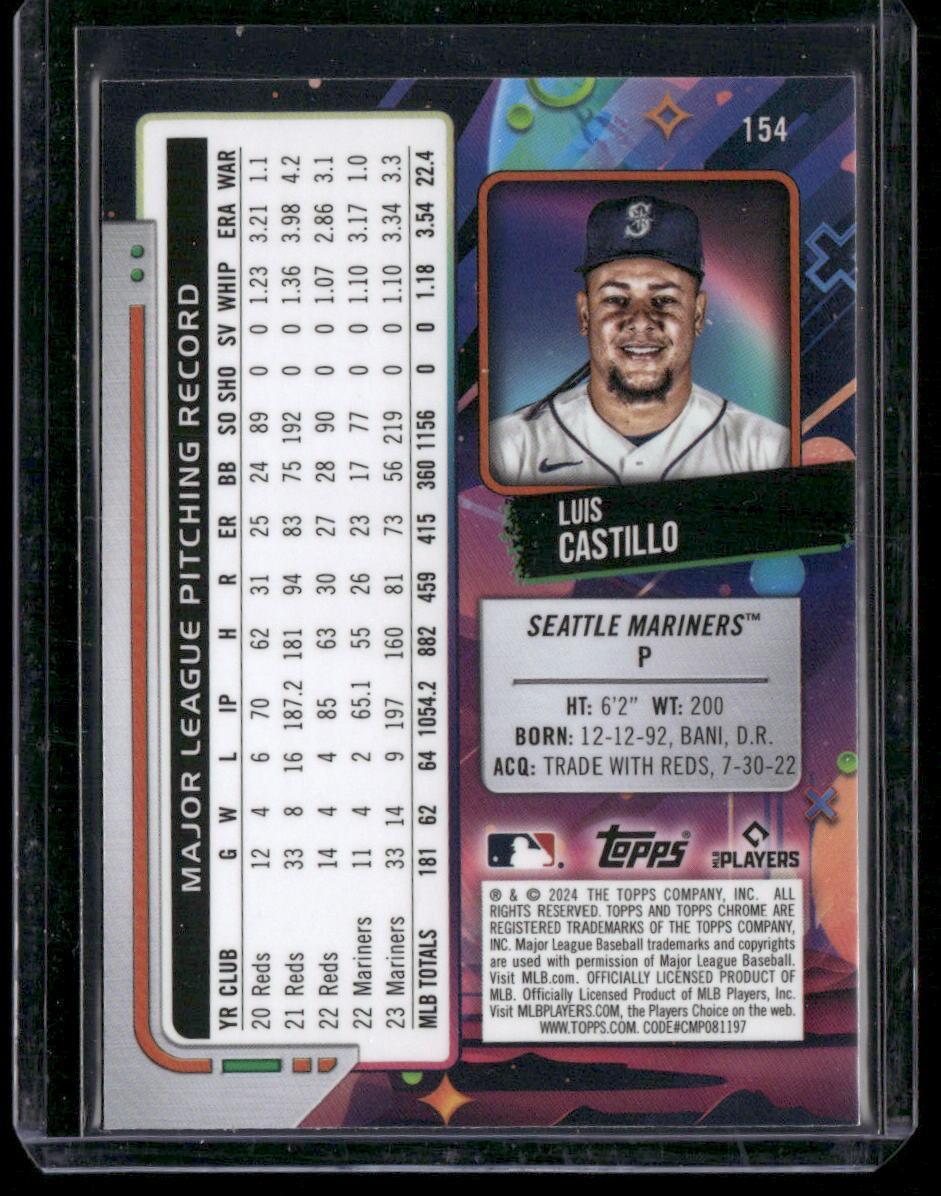 2024 Topps Chrome Cosmic #154 Luis Castillo