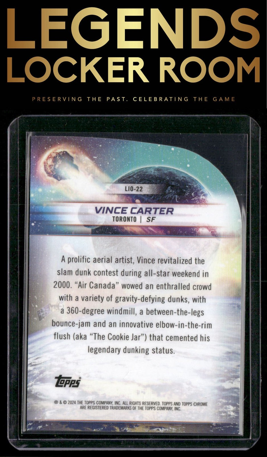 2023-24 Topps Chrome Cosmic #LIO-22 Vince Carter Launched Into Orbit