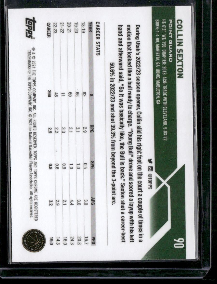 2023-24 Topps Chrome #90 Collin Sexton