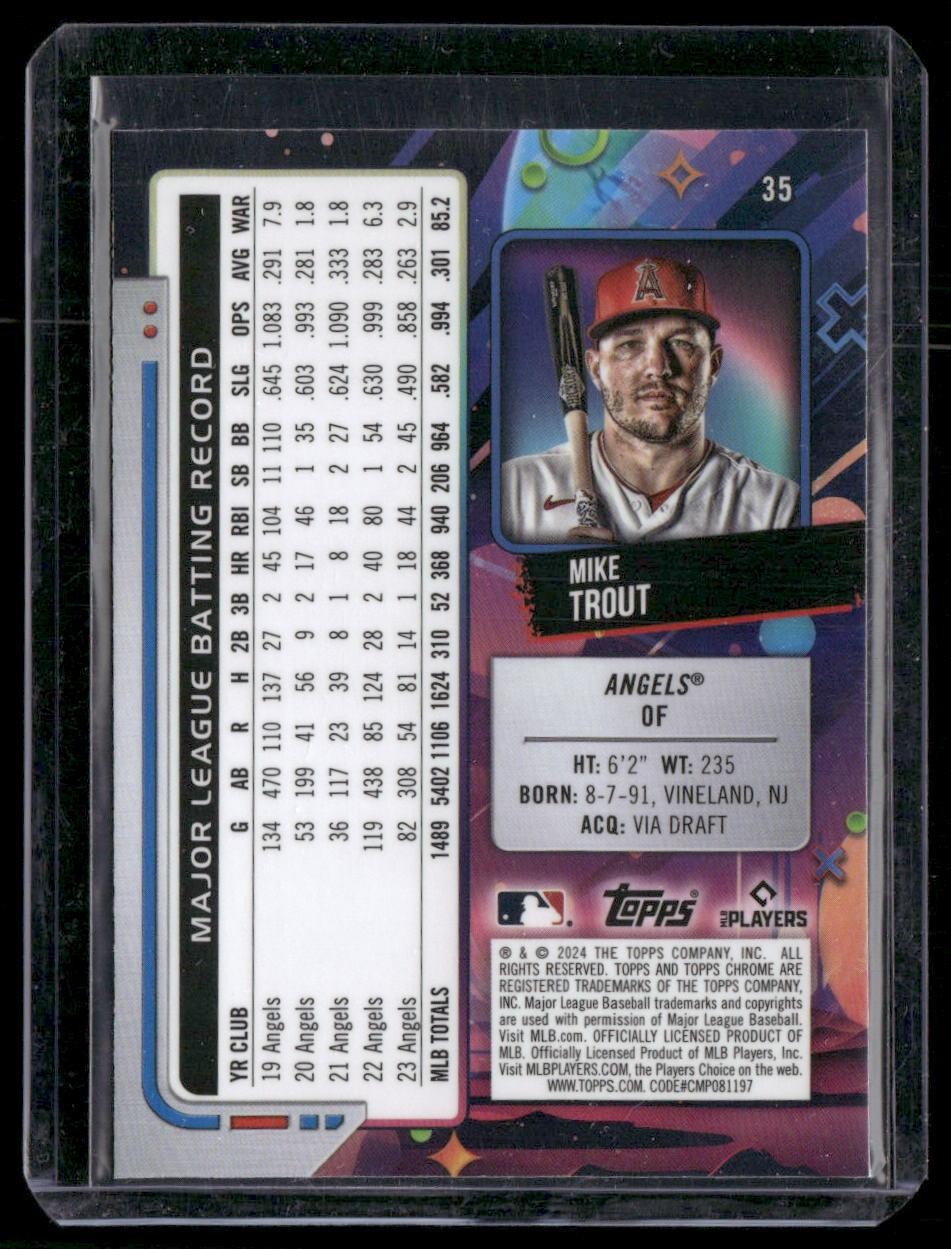 2024 Topps Chrome Cosmic #35 Mike Trout