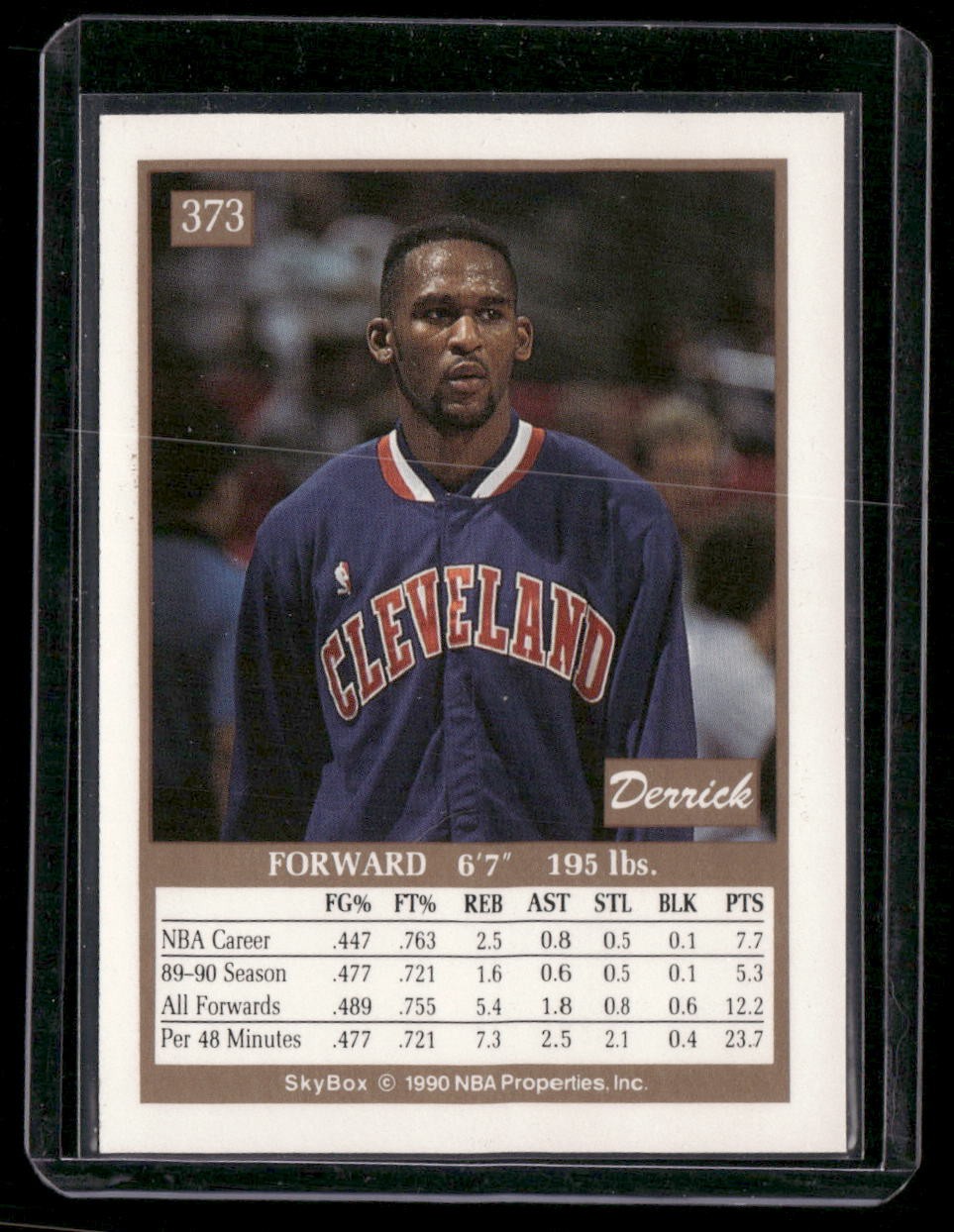 1990-91 SkyBox #373 Derrick Chievous