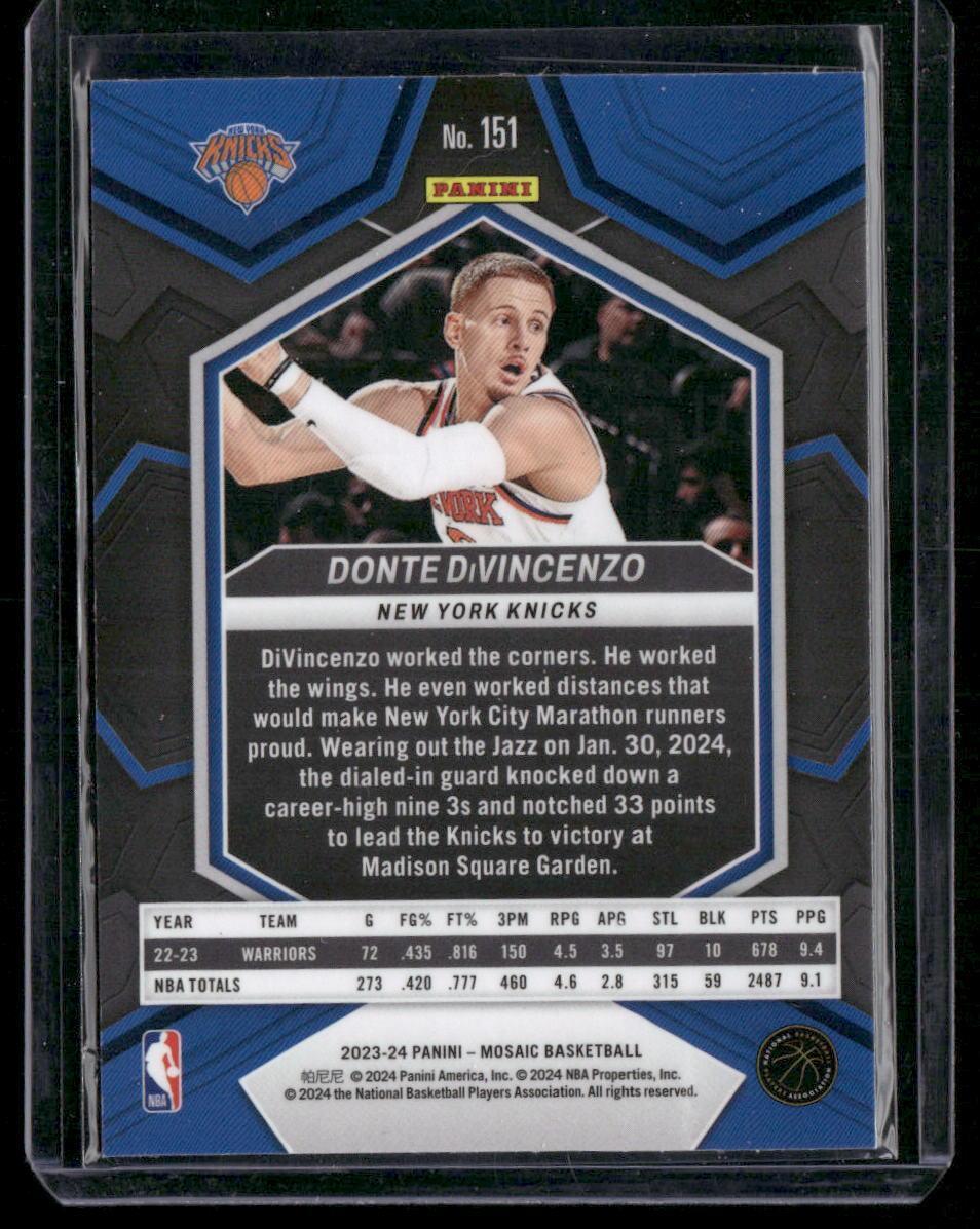 2023-24 Panini Mosaic #151 Donte DiVincenzo