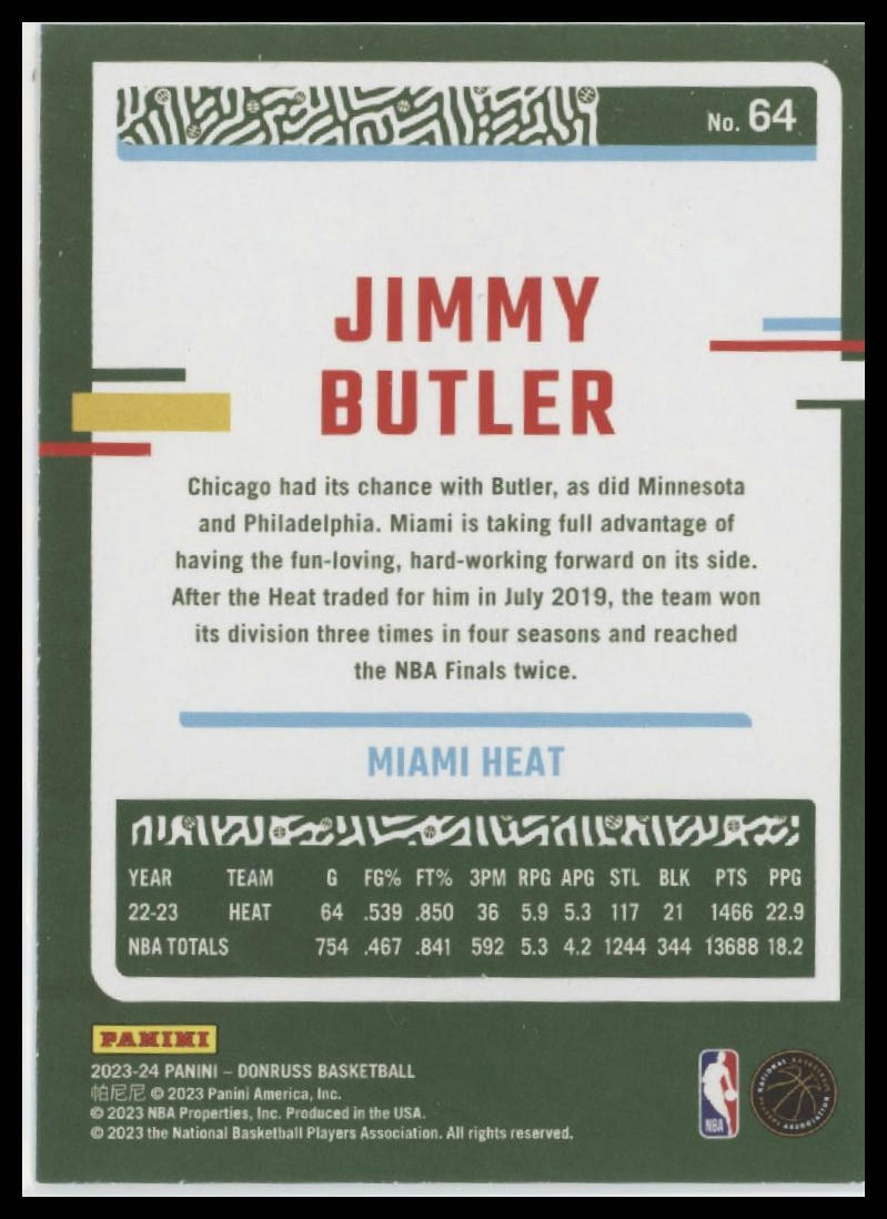 2023-24 Donruss #64 Jimmy Butler